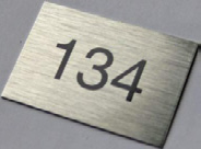 Locker number plate
